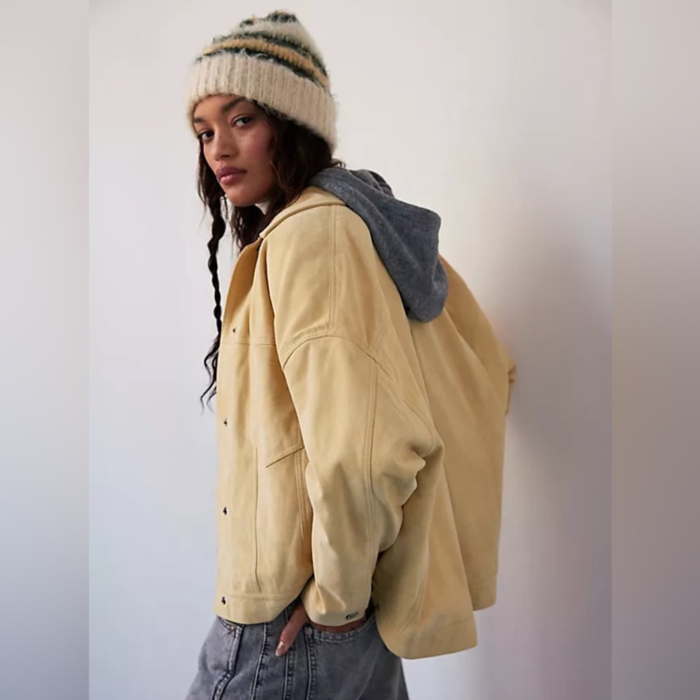NWT Free People Opal Swing Suede Jacket Chamoix